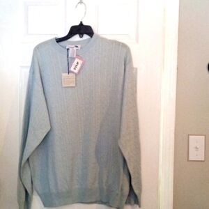 I Levrieri( The greyhound) NWT cashmere and silk ‎ pale blue cable knit sweater.